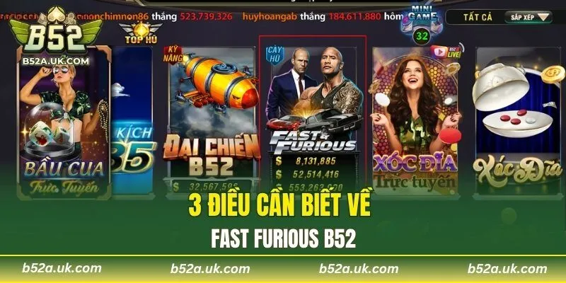 3 điều cần biết về Fast Furious B52
